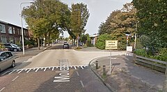 kruispunt met Voswijckstraat - Google Streetview
