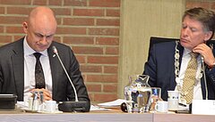 Wethouder Ouwendijk en burgemeester Van der Tak - foto Fred van der Ende 1