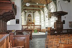 Het rijke interieur van de Dorpskerk in Schipluiden - foto Jacques Moerman