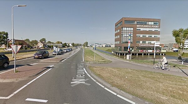 N211 richting Den Haag dicht - foto Google Streetview