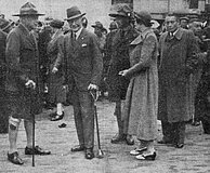 De aankomst van Lord Baden Powell in Hoek van Holland  - foto uit Algemeen Handelsblad