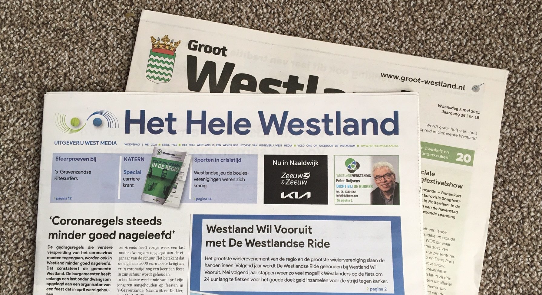 Huis-aan-huis-blad Groot-Westland gaat op in Het Hele Westland