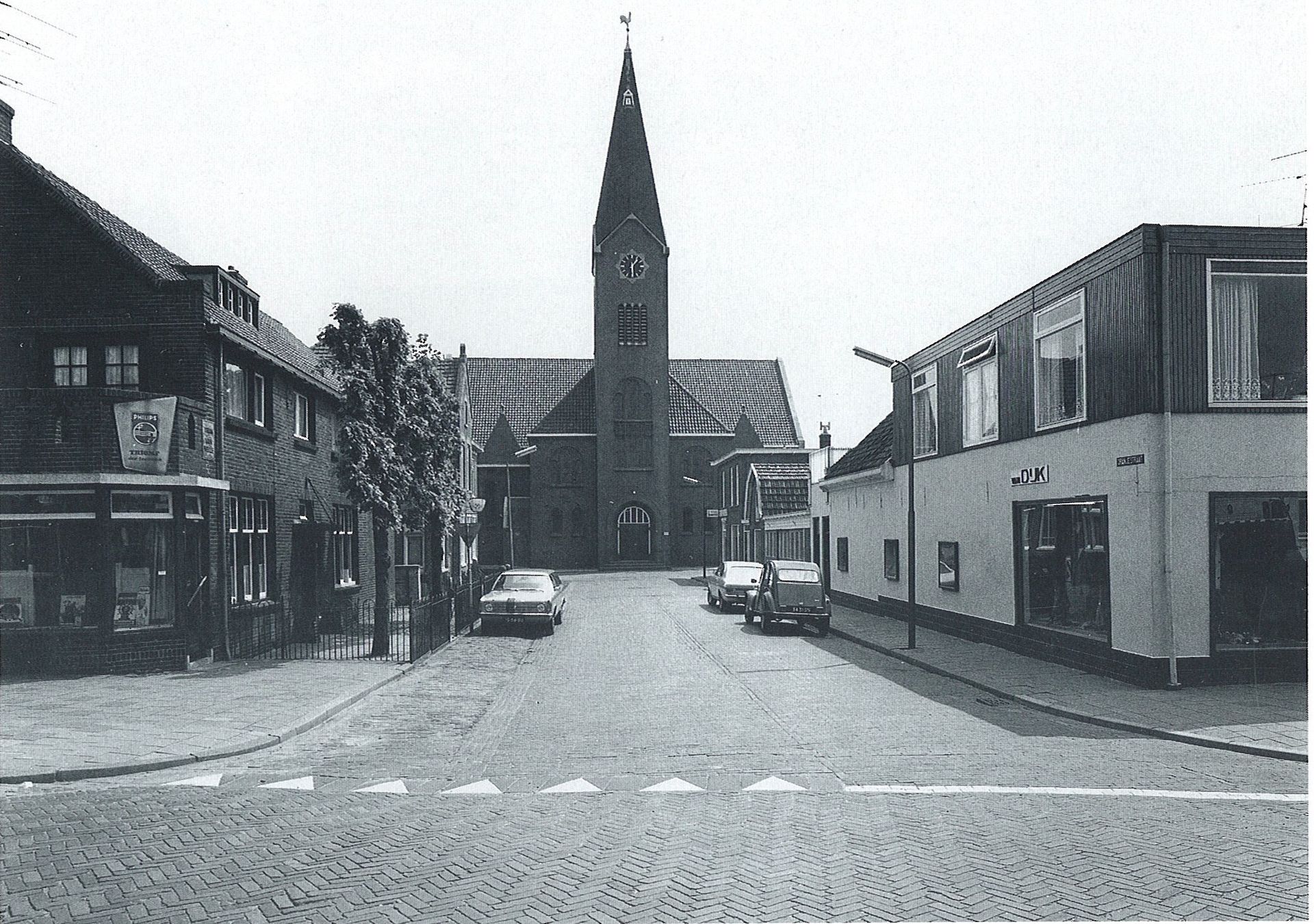 De Vredekerk in vroegere tijden.