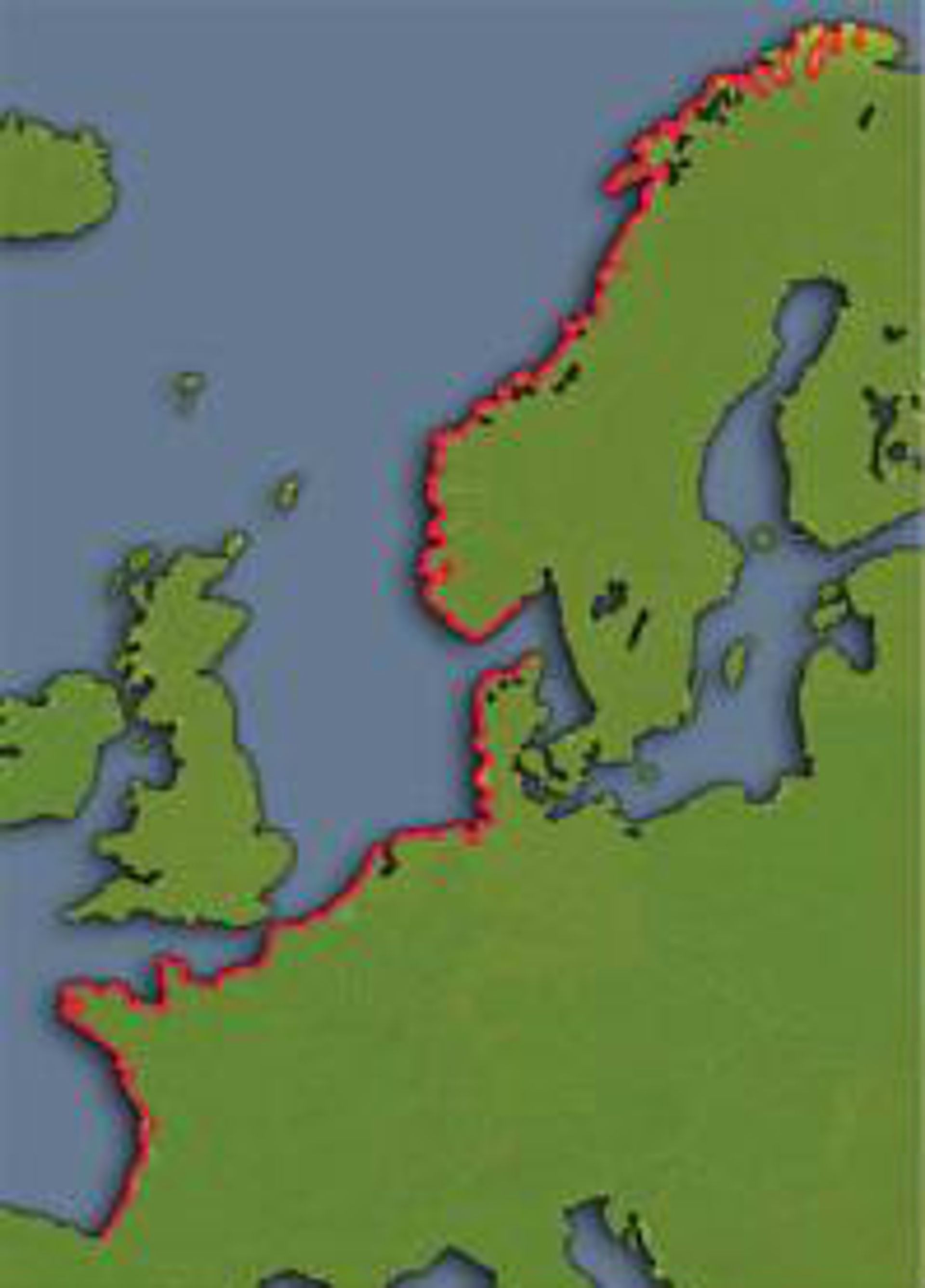 De Atlantikwall langs de Europese kust.