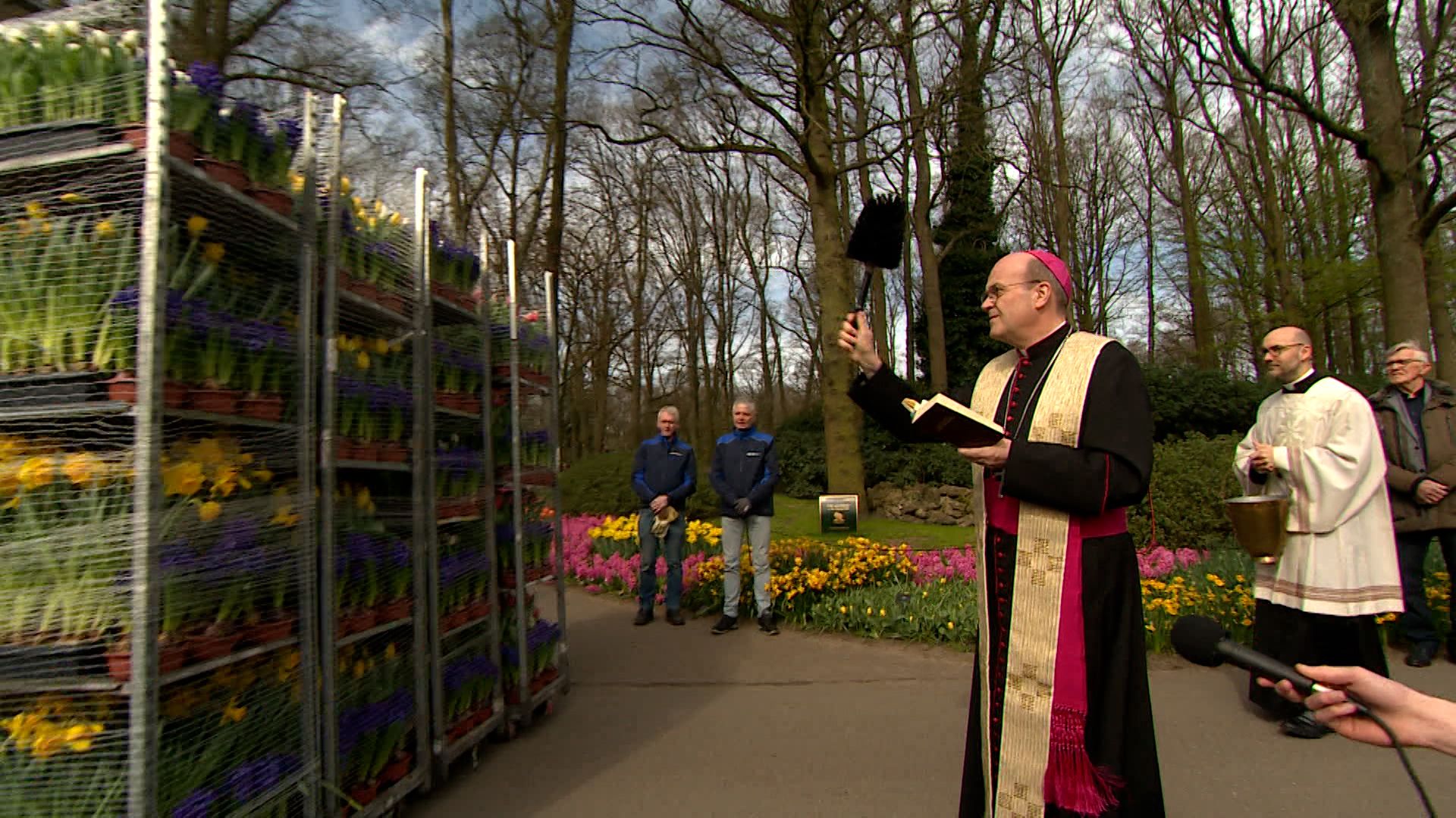 Zegening van bloemen voor Rome