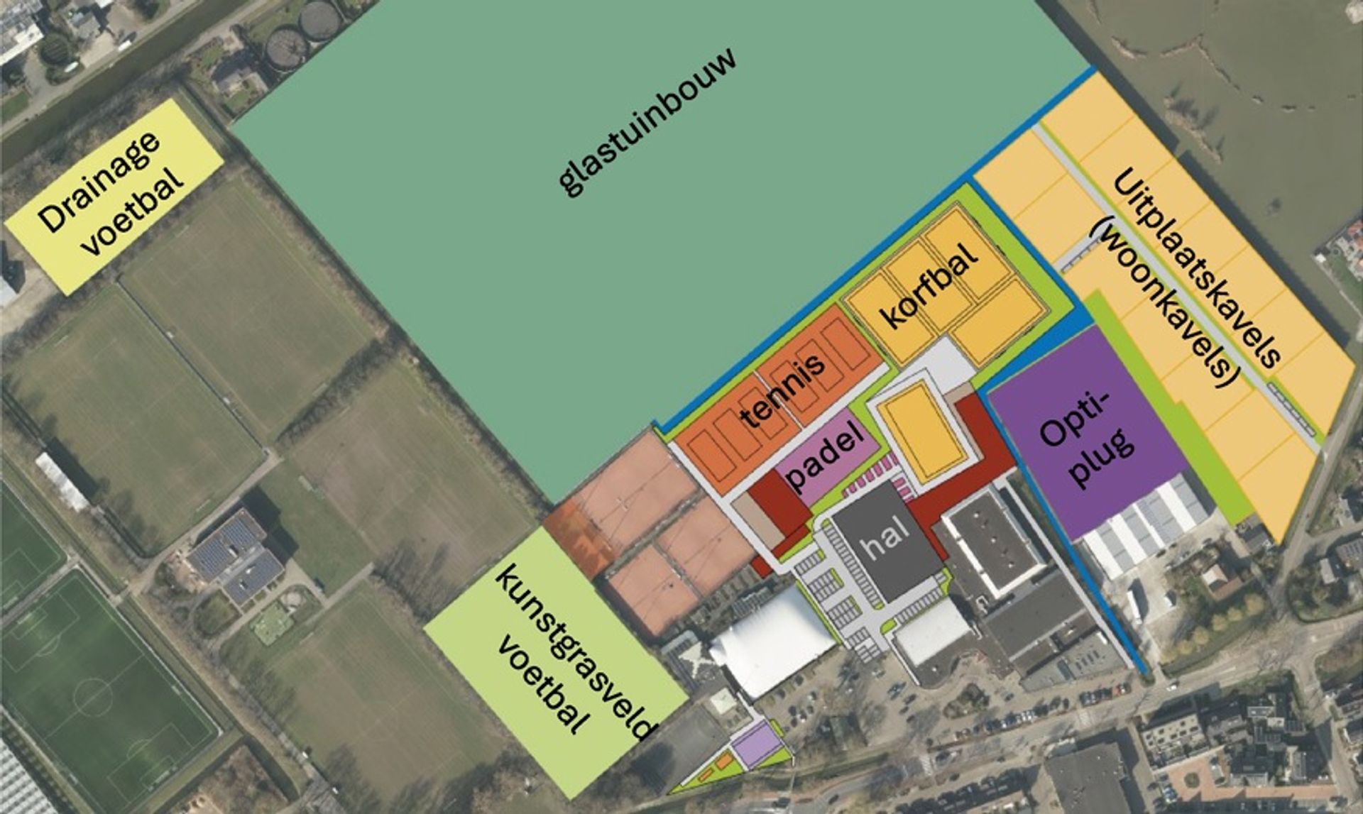 Sportpark De Zweth in De Lier  uitbreidingsplan oktober 2024